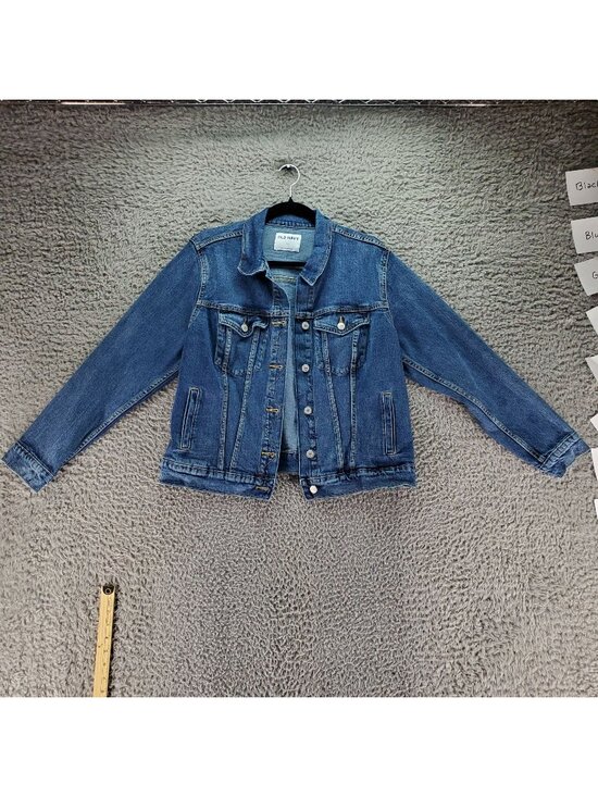 Old Navy Jackets & Blazers - Old Navy Jacket Womens Large Blue Stretch Denim Basic Trucker Jean Jacket